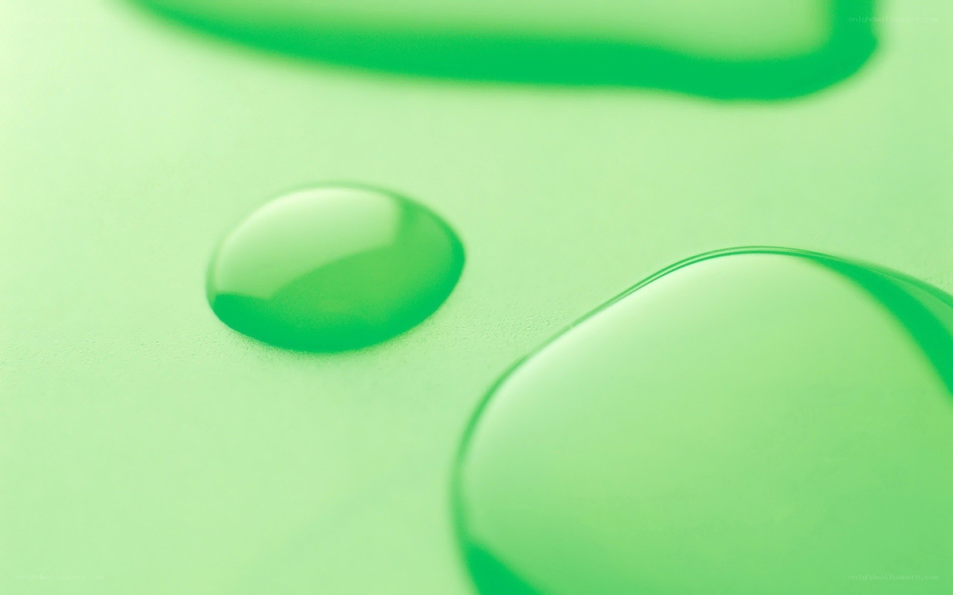 green liquid droplets