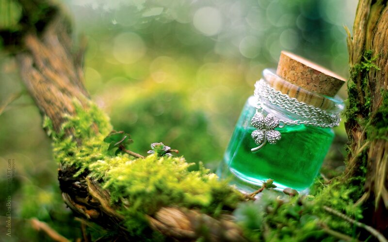 Green Liquid in a Bottle — Serene
