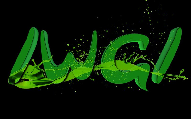 Green Liquid Letters