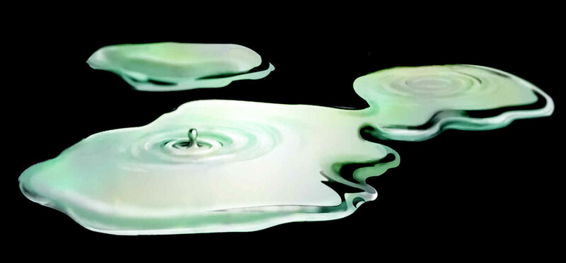 Green Liquid Puddles
