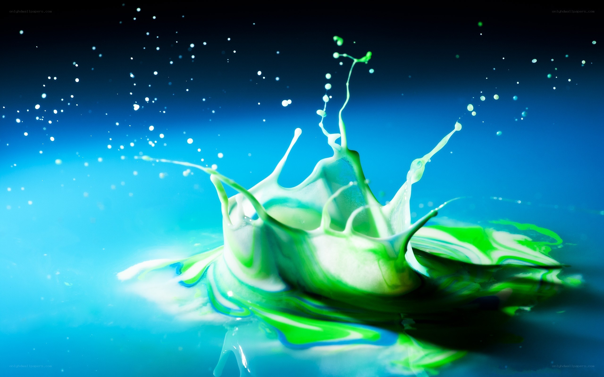 green liquid splash