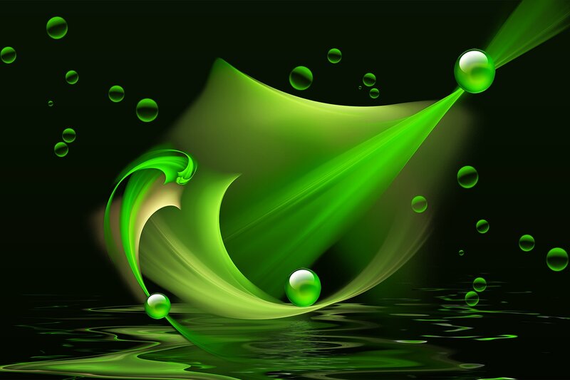 Green Liquid Swirl — Dynamic