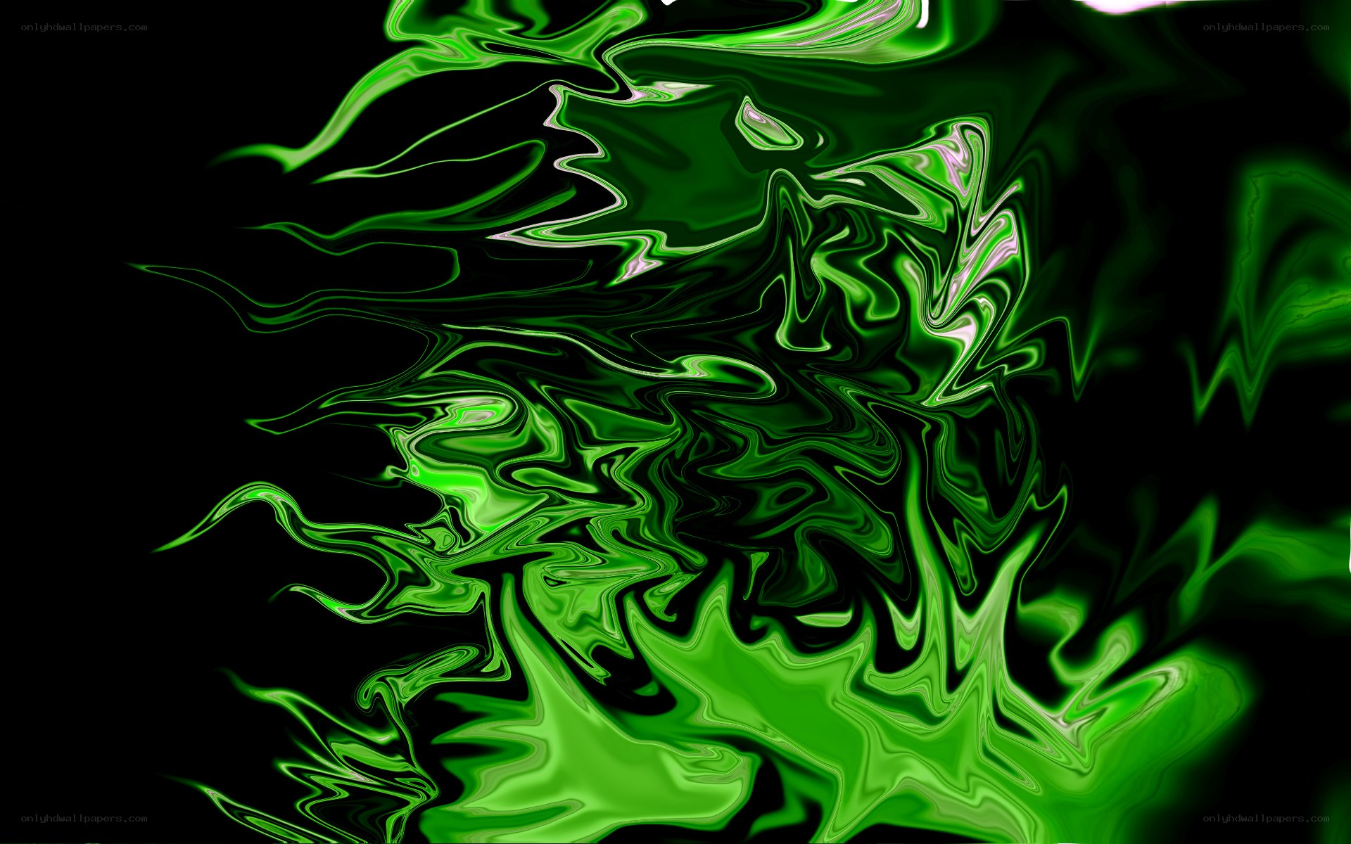 green liquid swirl pattern