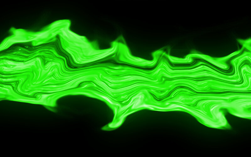 green liquid wave animation