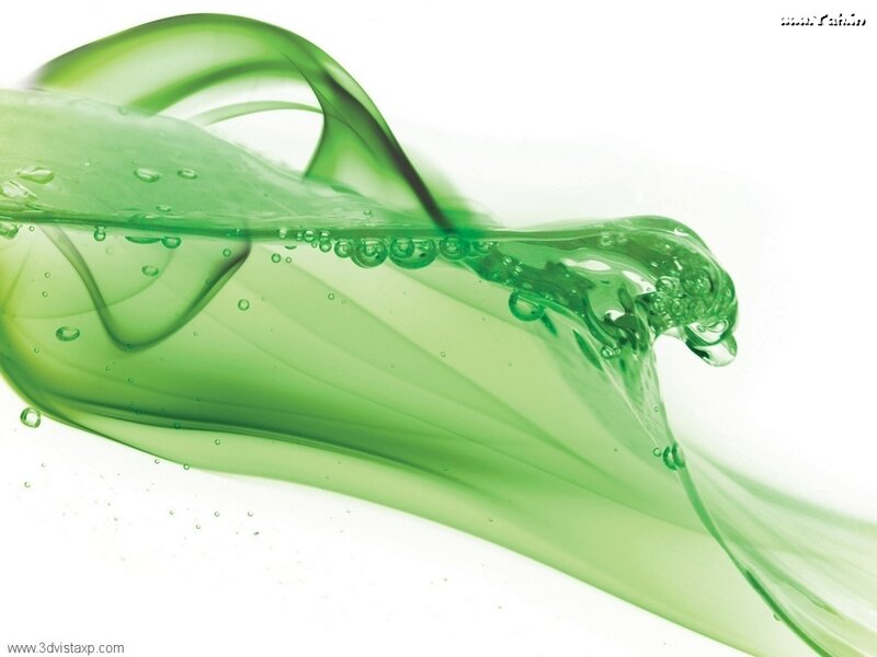 green liquid wave motion