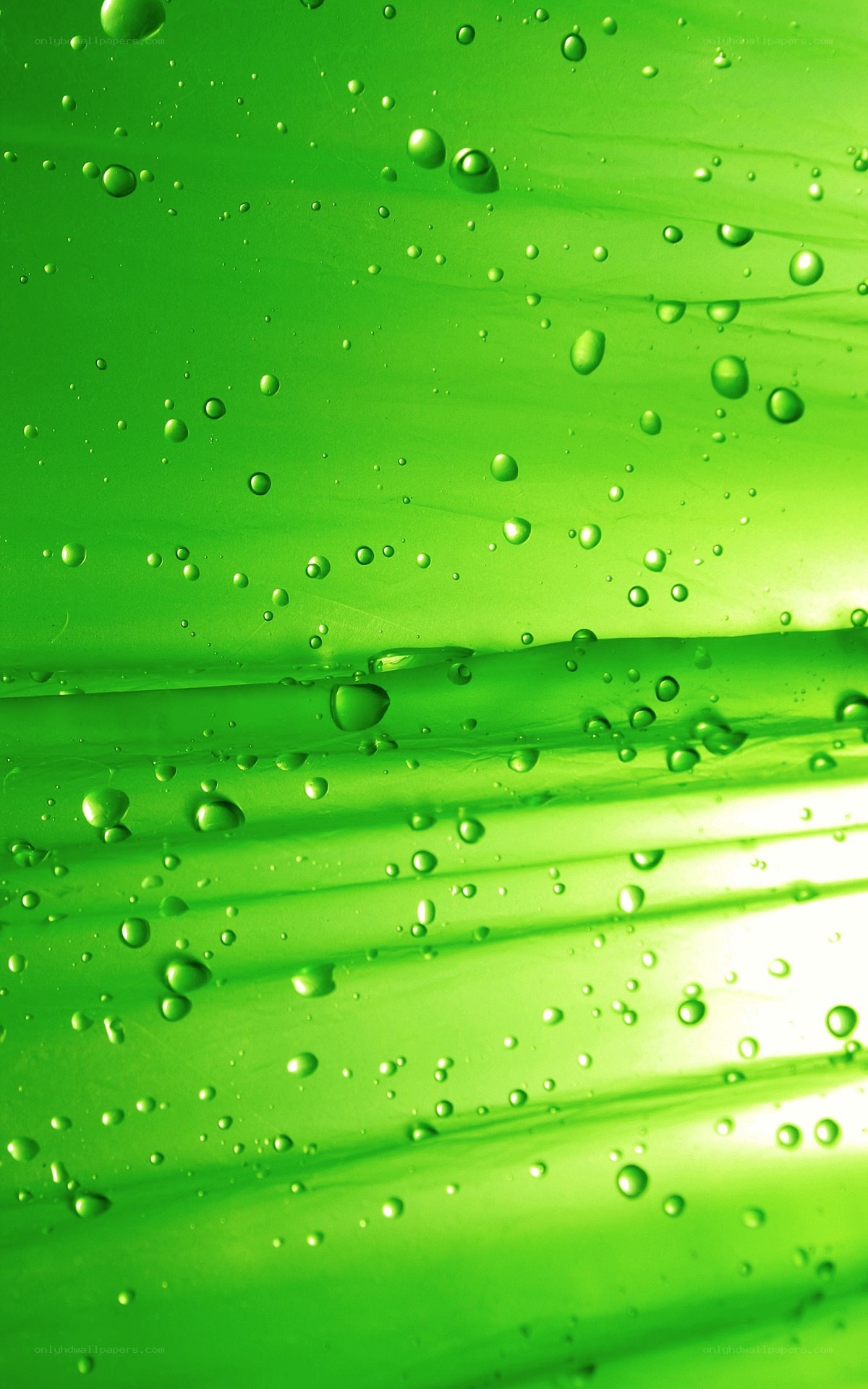 Green liquid with bubbles
