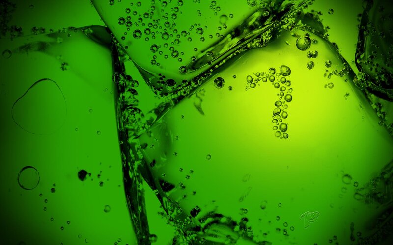 Green Liquid with Bubbles — Calm