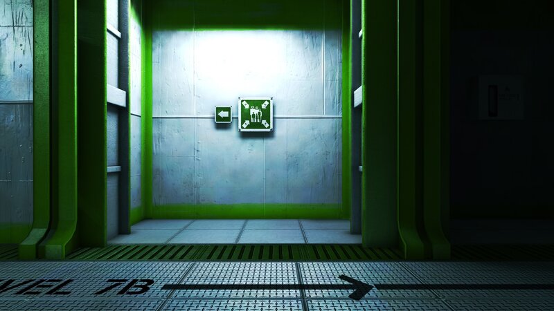 Green-lit Corridor — Green