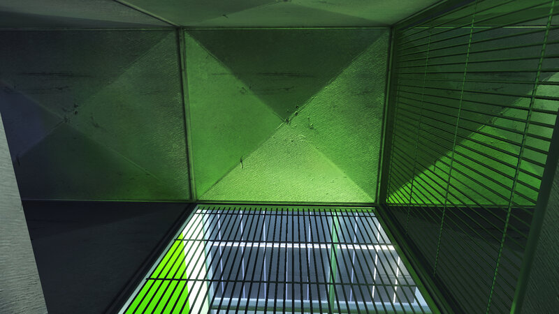 green-lit industrial corridor