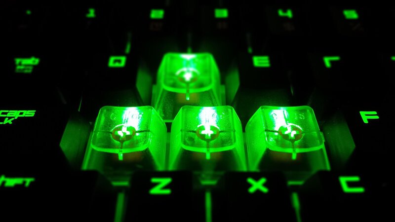 Green-lit Keyboard Keys — Green