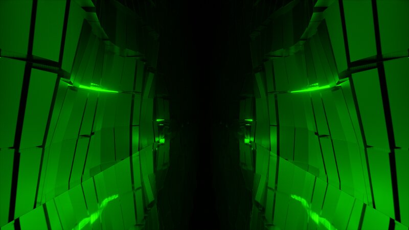 Green-lit Tunnel — Green, Dark