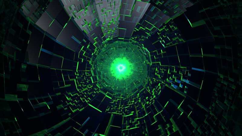 Green-lit Tunnel — Green
