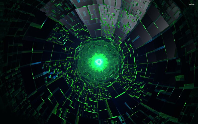 Green-lit Tunnel