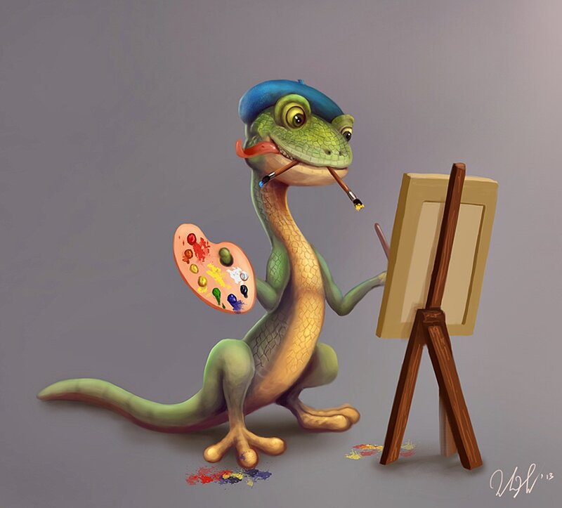 Green Lizard Artist