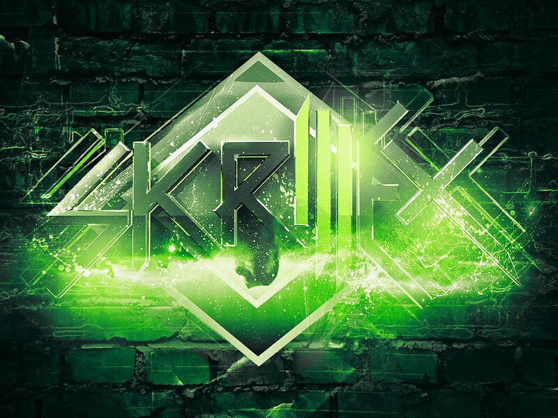 Green Logo on Brick Wall — Energetic, Digital Art
