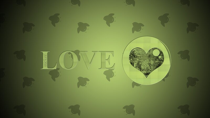 green love heart design