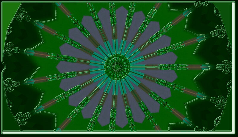 Green Mandala Pattern — Symmetrical