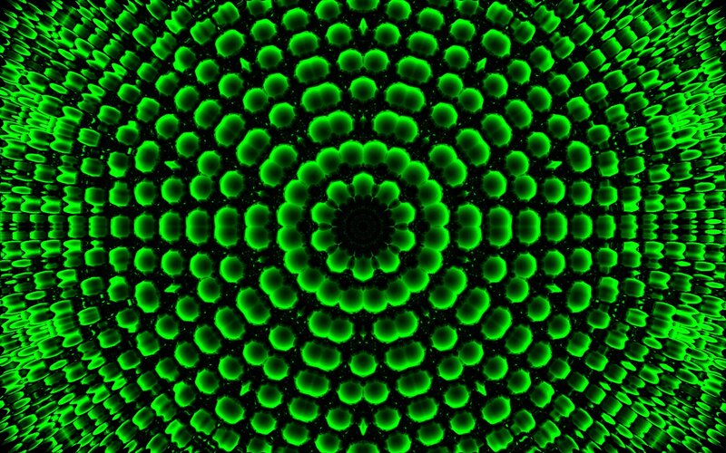 Green mandala pattern