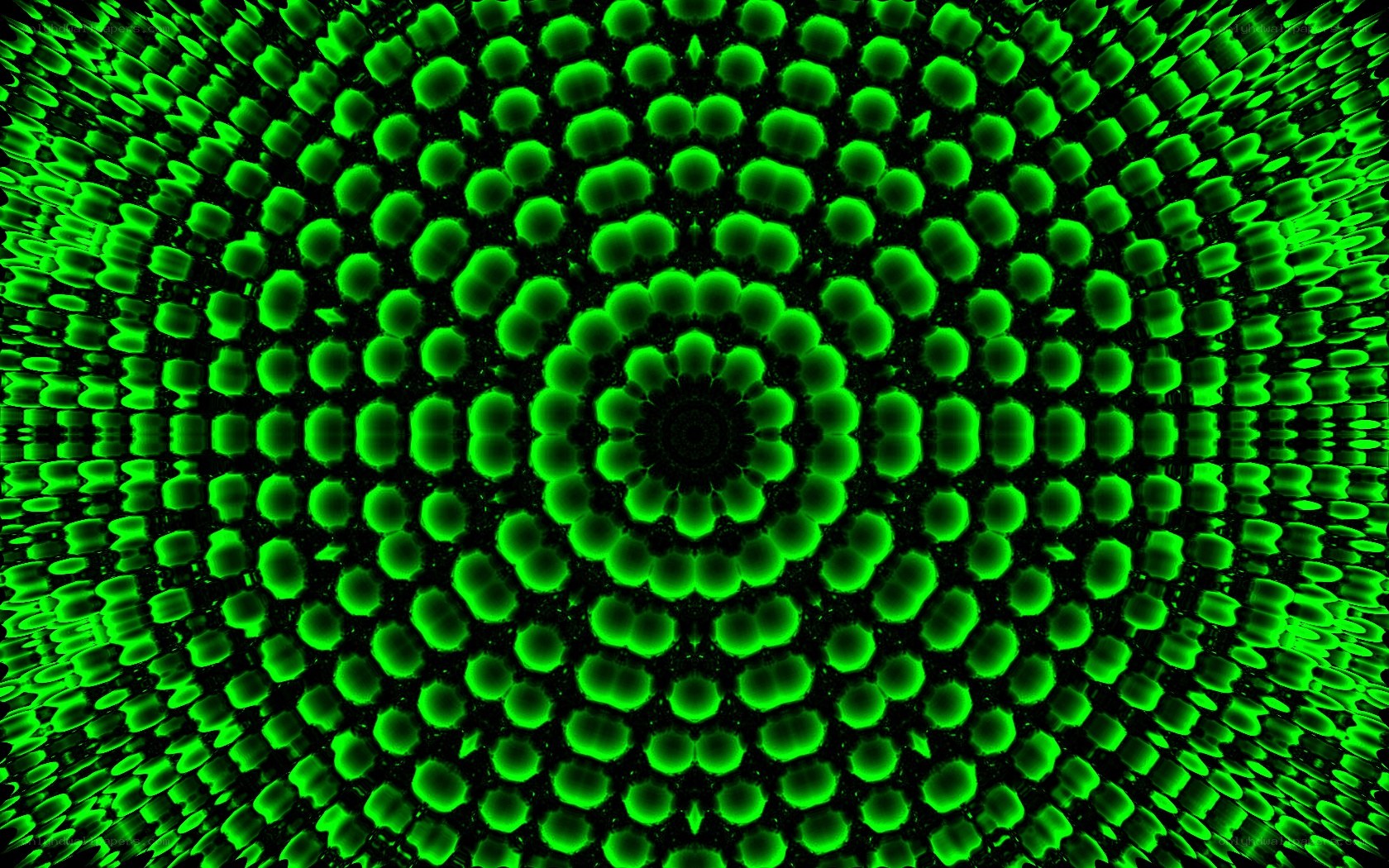 Green mandala pattern