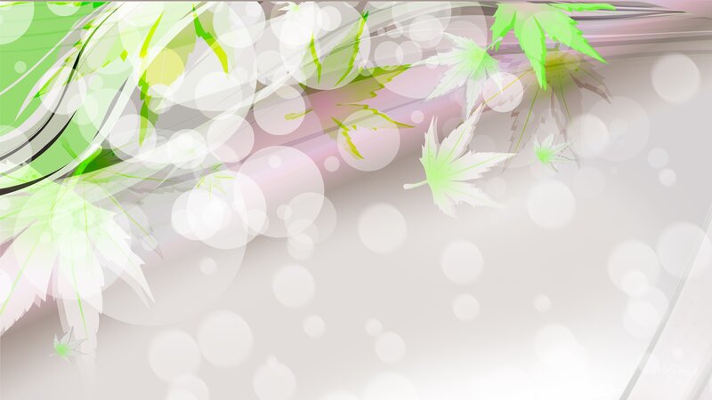 Green Maple Leaves — Serene, Digital Art