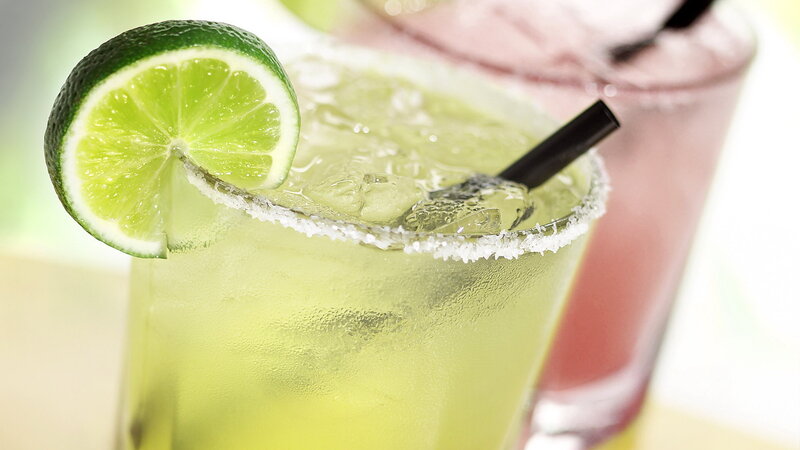 Green Margarita Drink — Refreshing, Photograph, Lime Slice