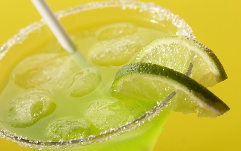 Green Margarita Drink — Yellow, Refreshing