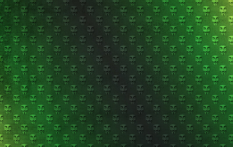 green mask pattern background