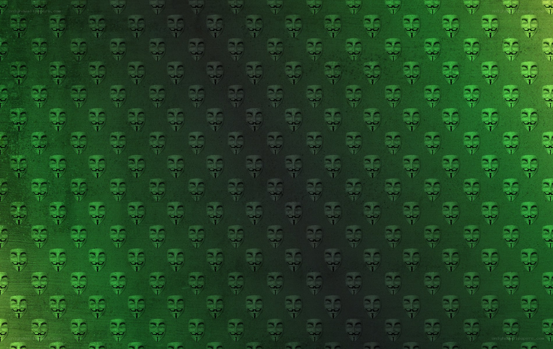 green mask pattern background