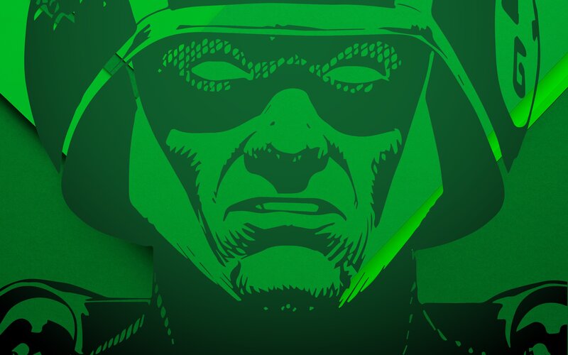 Green-masked Character