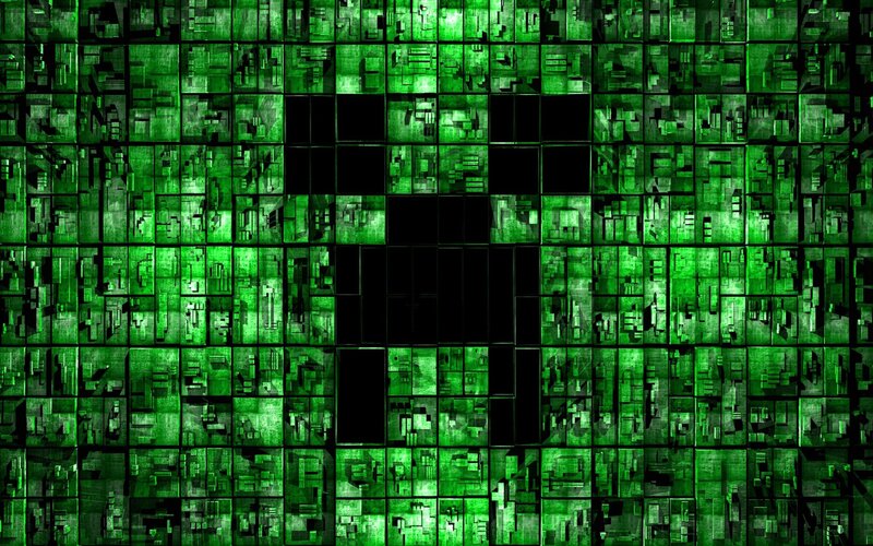 Green Matrix Code Blocks