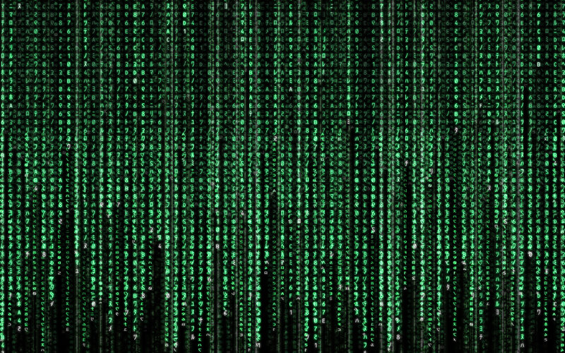 Green Matrix Code — Dramatic