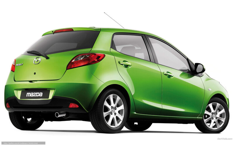 Green Mazda 2 Hatchback
