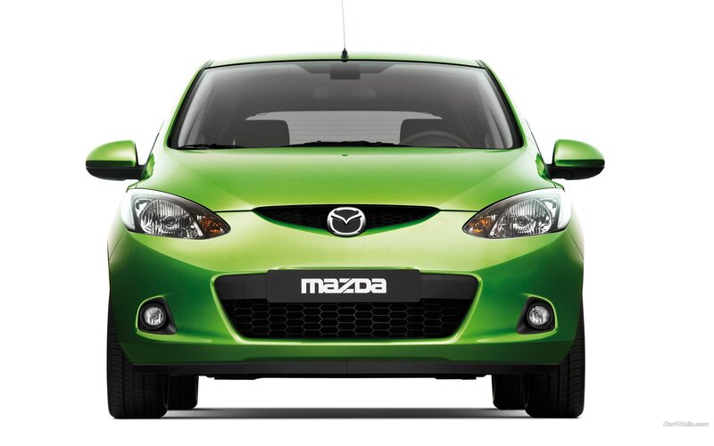 green mazda hatchback