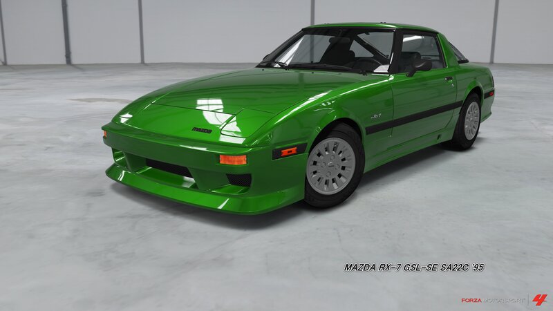 Green Mazda Rx-7 Car