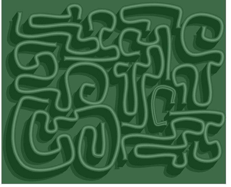 green maze design