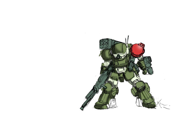 green mech robot design