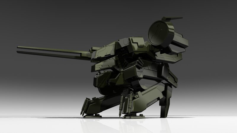 green mech with cannon