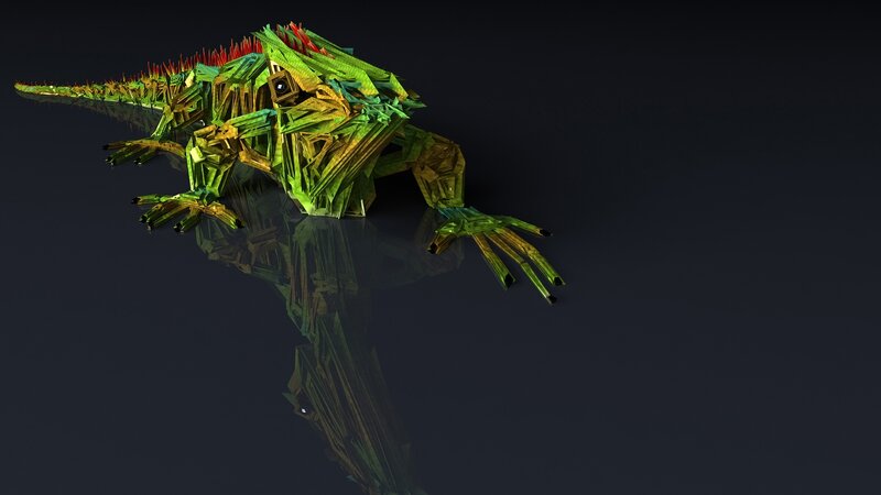 Green Mechanical Lizard