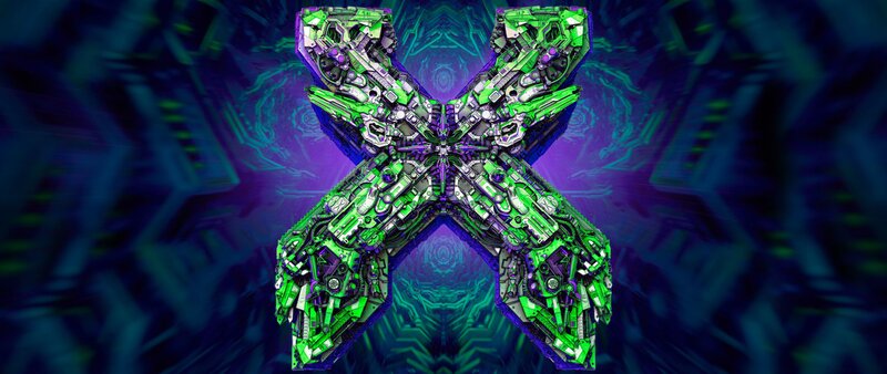 Green Mechanical X Symbol