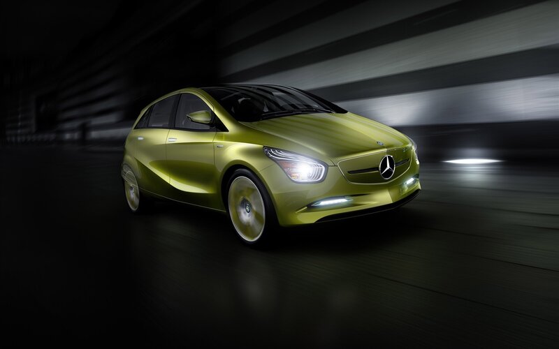 Green Mercedes-Benz concept car