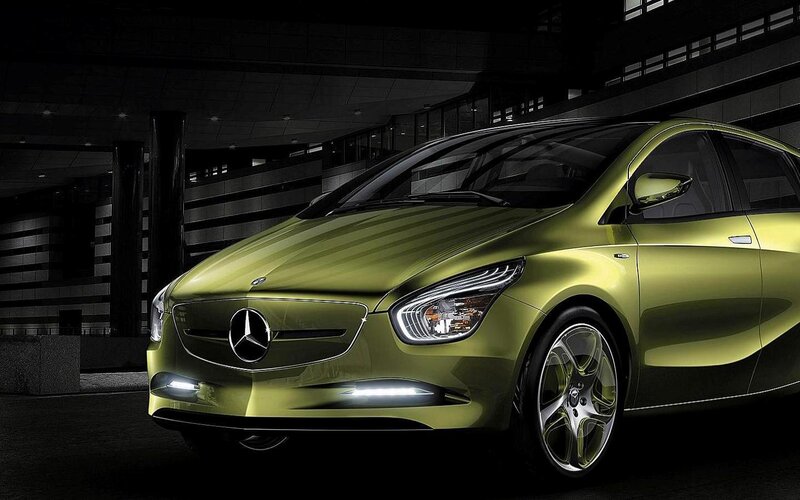 Green Mercedes-benz Concept Car — Dramatic