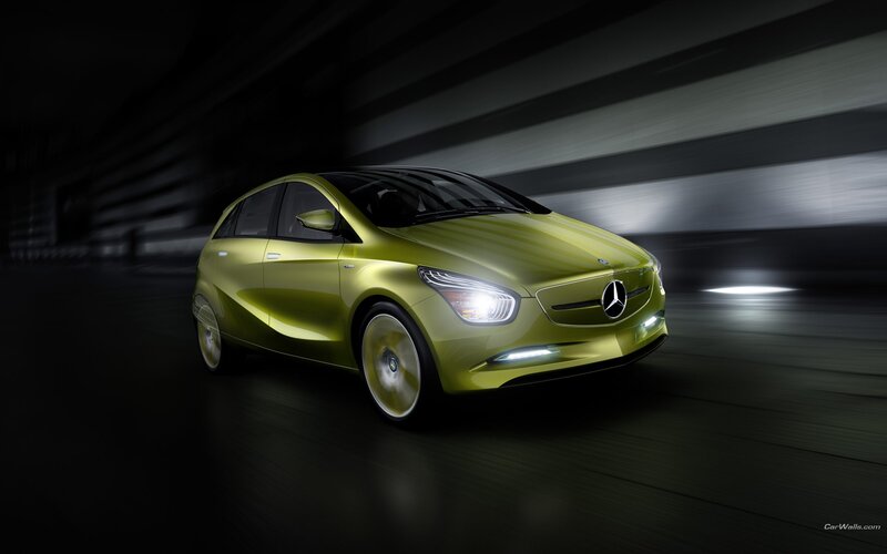 Green Mercedes-Benz concept car