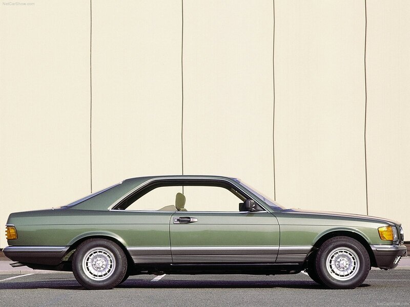 Green Mercedes-Benz coupe