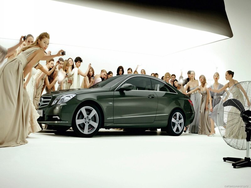 Green Mercedes-benz Coupe — White, Dramatic