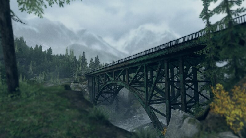 Green Metal Bridge — Moody