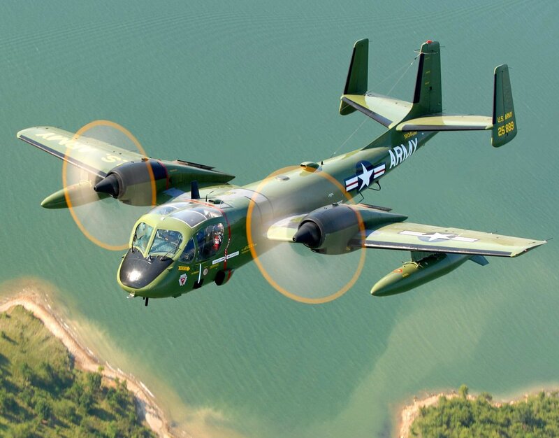 Green Military Aircraft — Aerial