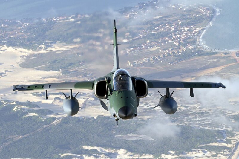 Green Military Jet — Aerial