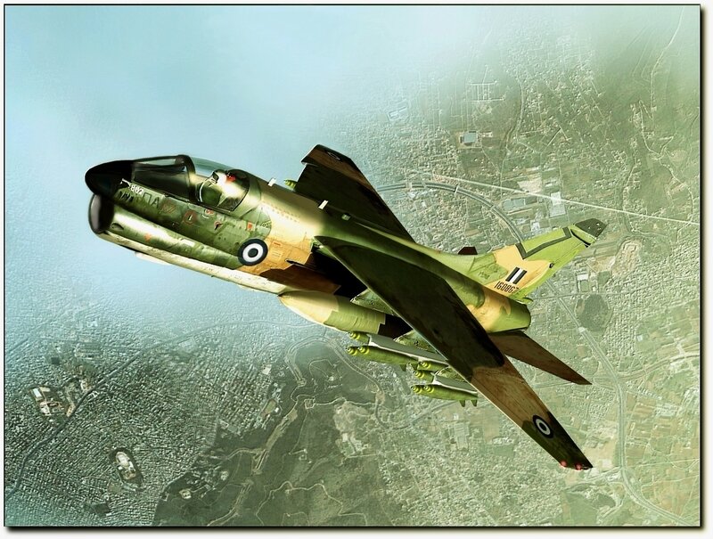 Green Military Jet — Dramatic, Digital Art
