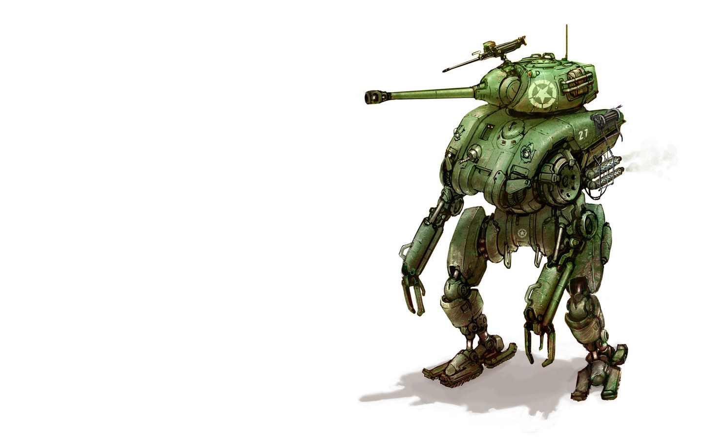 green military mech robot