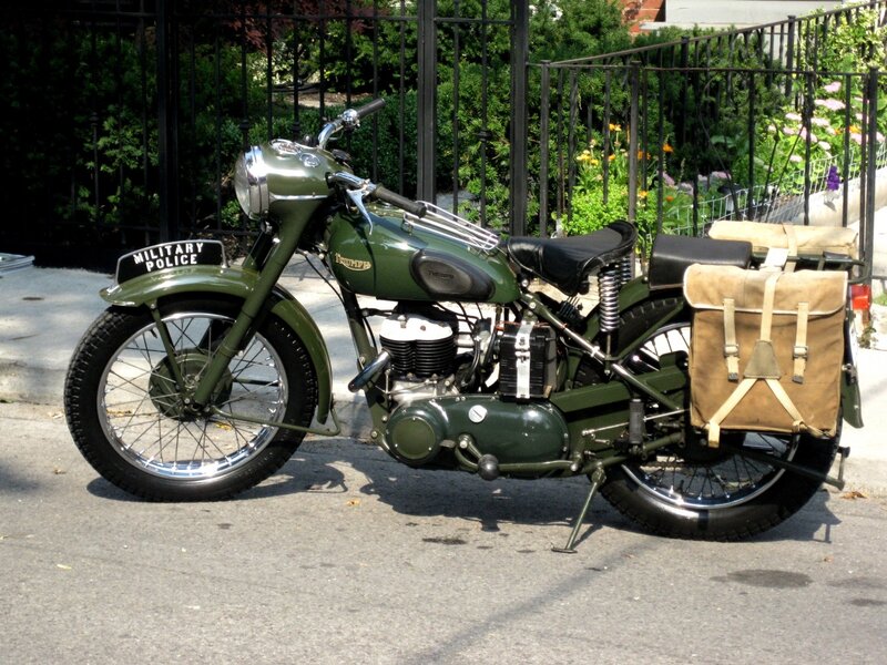 Green Military Motorcycle